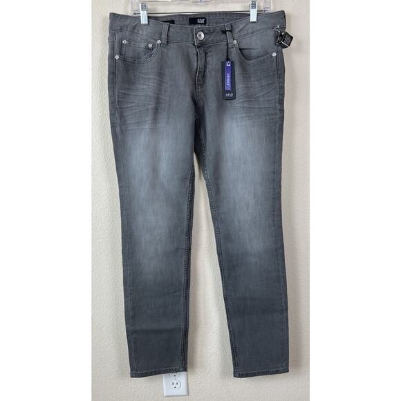 NWT a.n.a Low Rise Skinny Fit Through Hip And Thigh Gray Stretch Jeans 31/12 - Picture 3 of 12